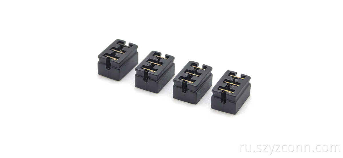 Перемычка MINI, шаг 2,54 мм, 3 в ряд, высота 6,0 мм 2.54mm Pitch MINI Jumper 3-in-line H6.0mm